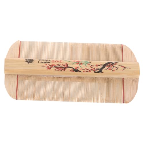 KOMBIUDA Doppelseitiger Bambuskamm Für Dickes Haar Aus Robustem Bambus Fein Gezahnt Schuppendurchkämmend Sanft Zur Kopfhaut Tierhaarpflegekamm Für Hunde Und Katzen