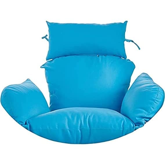 ANAND INDIA GROUPS Polyester Designer Cushion for Hanging Basket Swing Chair for Outdoor Egg Swing Chair/Garden Swing, Seat Padded Pillow Cushion (Sky Blue)-picture-12
