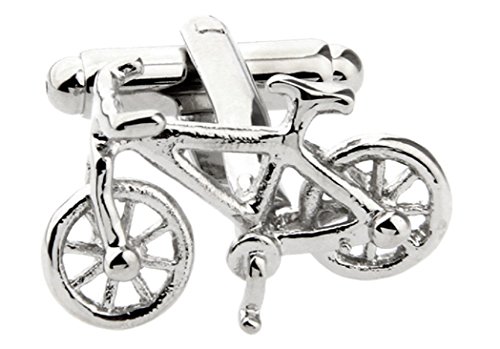 MRCUFF Bike Bicycle Cycling Cyclists Pair Cufflinks in a Presentation Gift Box & Polishing Cloth