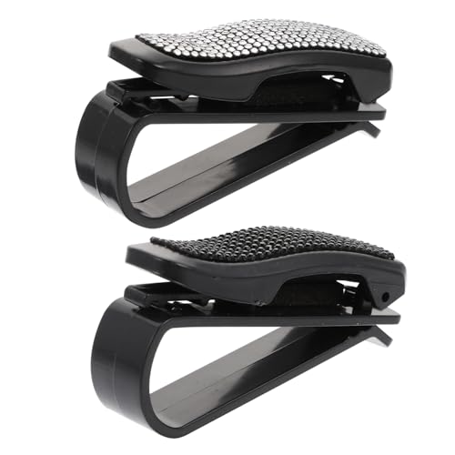 2 Pezzi Porta Occhiali da Sole Auto Clip Decorativa con per Visiera Organizer Pratico Leggera e Resistente Ottimo per da Sole e Accessori Auto