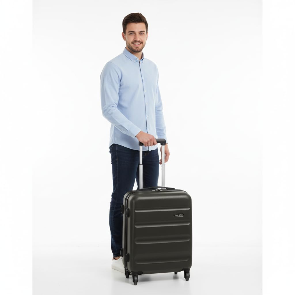 Roll Road Flex walizka kabinowa, czarna, 38 x 55 x 20 cm, z zamkiem szyfrowym, 35 l, 2,5 kg, 4 koła, bagaż podręczny
