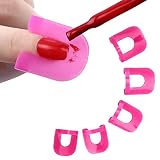 26 piezas de esmalte de uñas pegamento herramienta de protección de manicura a prueba de fugas + 1 pegatina de PC pegatinas para uñas letras pequeñas J (rosa, talla única)