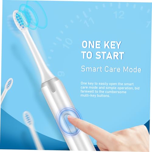 Veemoon Elektrische Zahnbürste für Erwachsene Ergonomischer Griff Bürstenköpfen Einfache Bedienung für Effektive Zahnreinigung – Bild 8