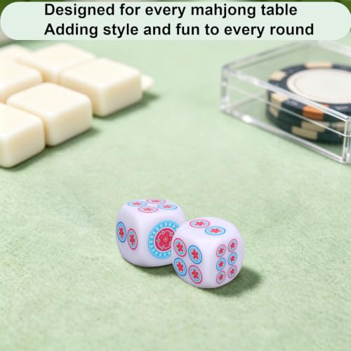 Gosknor Lot de 2 Dés de Mahjong en Acrylique, Motif Floral – vue 6