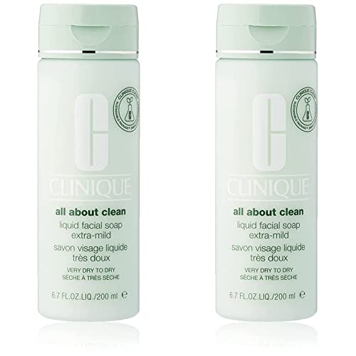 Clinique Liquid Facial Soap Extra Mild - Very Dry To Dry For Unisex - 6.7 Fl Oz Facial Soap (Pack Of 2) #TOP19