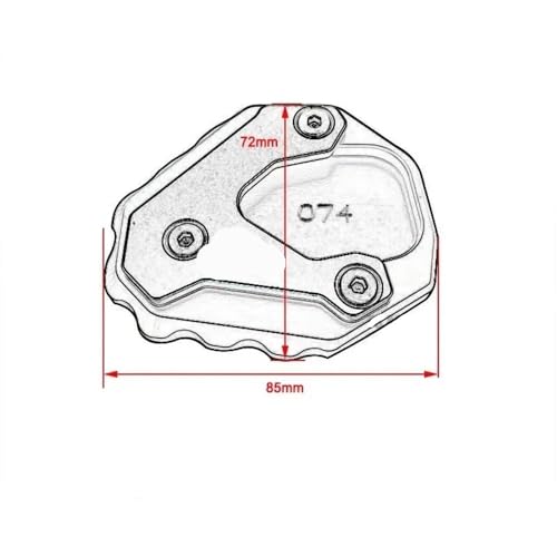 Extension de support d'agrandissement CB500X pour stabiliser la béquille de moto