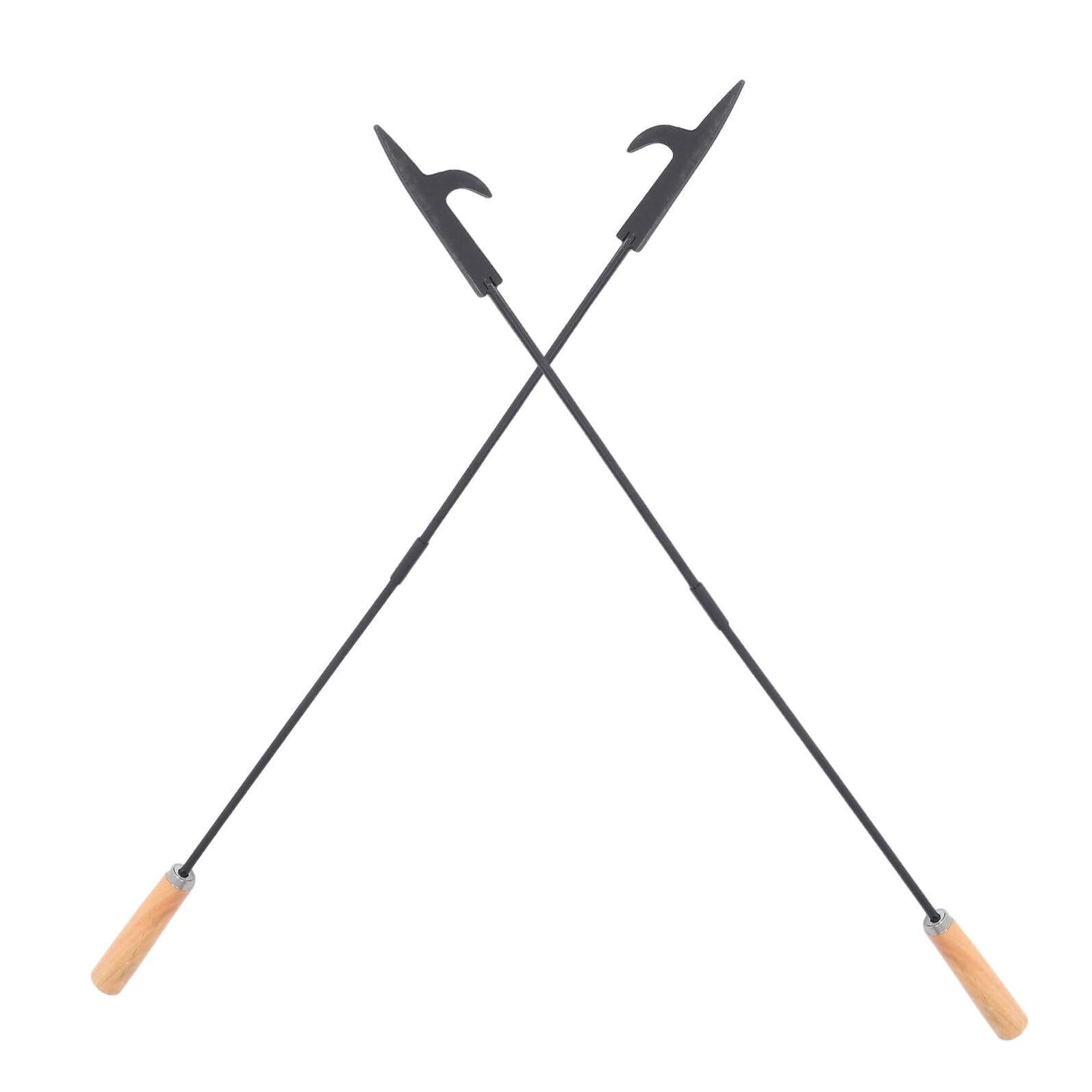 Tisonnier démontable en 2 sections | Lot de 2 tisonniers de camping et brasero