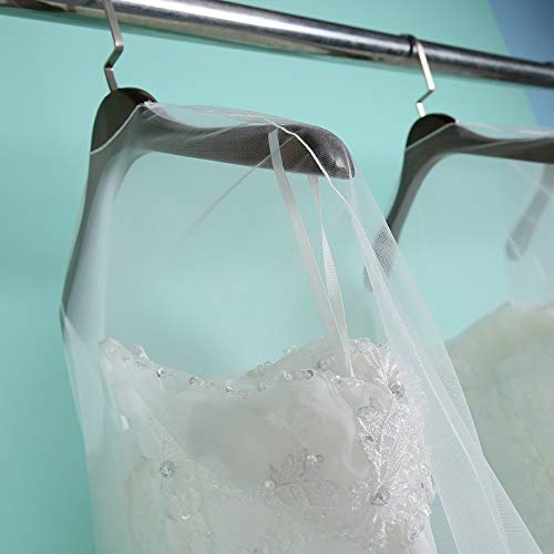xinchenglove Long 160cm 180cm Transparent Soft Tulle Dust Cover for Home Clothes Wedding Dress Garment Bridal Gown Protector Mesh Yarn AC017 (160x120cm)
