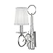 Hudson Valley Lighting Caldwell 1-Light Wall Sconce - Polished Nickel Finish with White Silk Shade