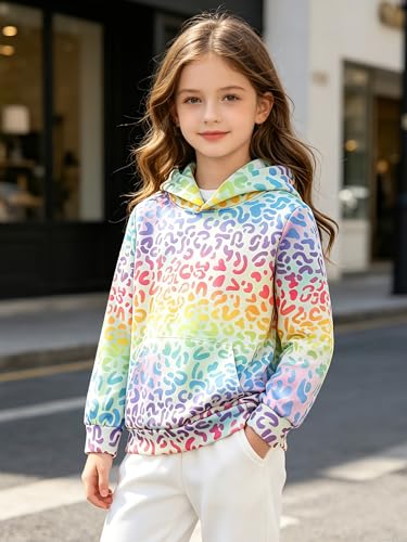 Image of uideazone Teen Girl Sweatshirt Hoody Hoodies Hooded Pullover with Pockets 4-14 Years