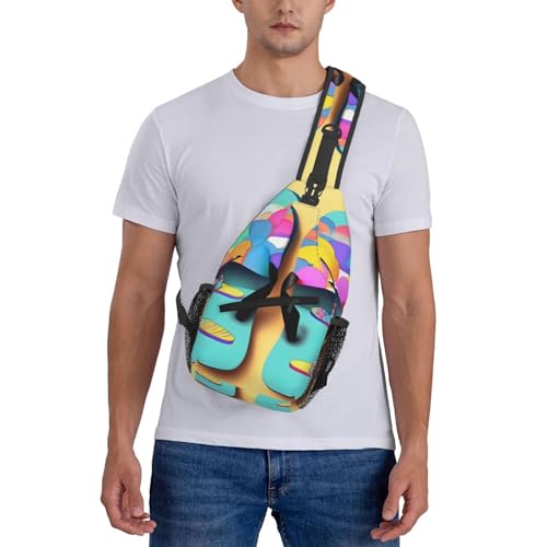 Mochila Bandolera Deportiva Unisex MYPIKY Negro miniatura 7