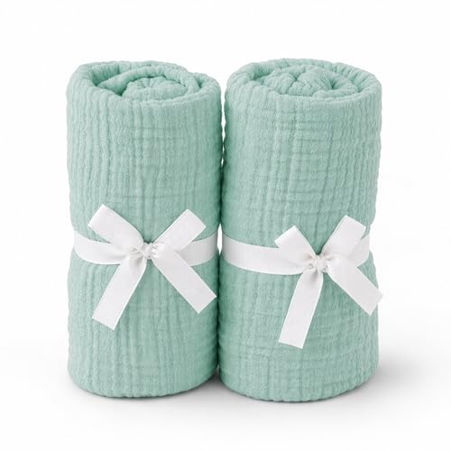 Image of Newton Baby Deluxe Crib Sheet - Ultra-Soft Breathable Organic Cotton Fitted Crib Sheet | Thicker & Softer Design | Machine Washable Baby Bedding | Aqua Mint