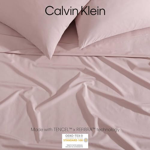 Parure de lit Calvin Klein percale lit king size drap durable taupe - 6