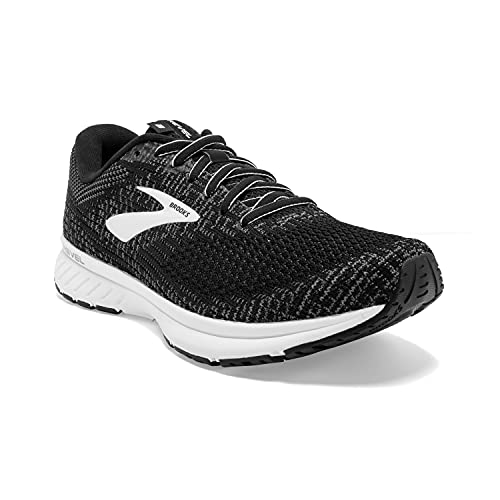 Brooks Womens Revel 3 Running Shoe - Black/Blackened Pearl/White - B - 10.0