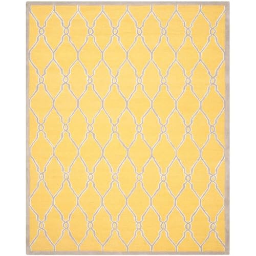 Image of Hand Tufted Wool Carpets Anti Shedding Rug Modern Carpets for Living Room Size 8x10 Feet