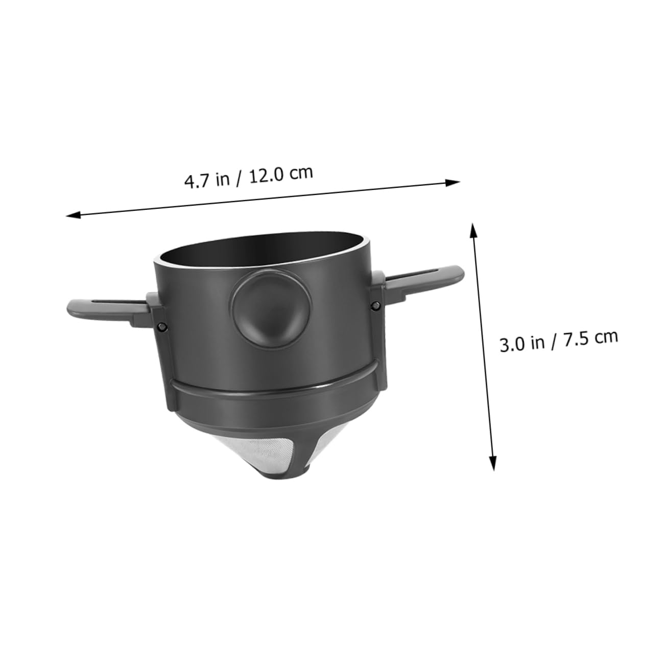 DECHOUS 3 Pcs Collapsible Filter Cup Reusable Cone Filter for Coffee Ultrafine Steel Mesh Travel