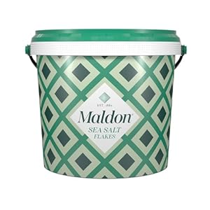 Maldon Salt, Sea Salt Flakes, 3.1 lb, Bulk Tub, Kosher, Natural, Handcrafted, Gourmet, Pyramid Crystals