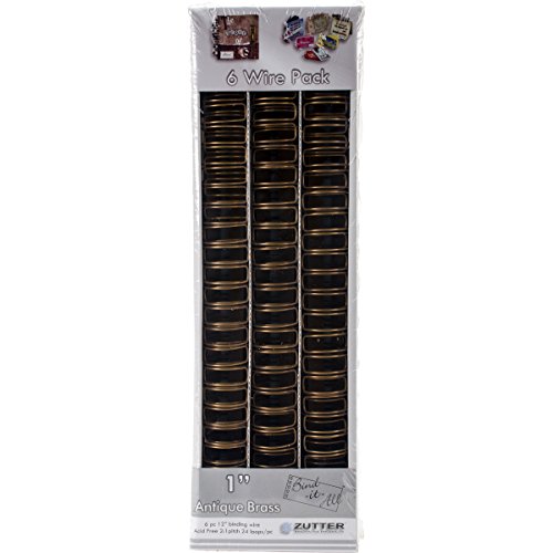 Bulk Buy: Zutter 1 Bind-It-All OWire 6/Pkg-Antique Brass W1-2777 by Zutter Bind-It-All
