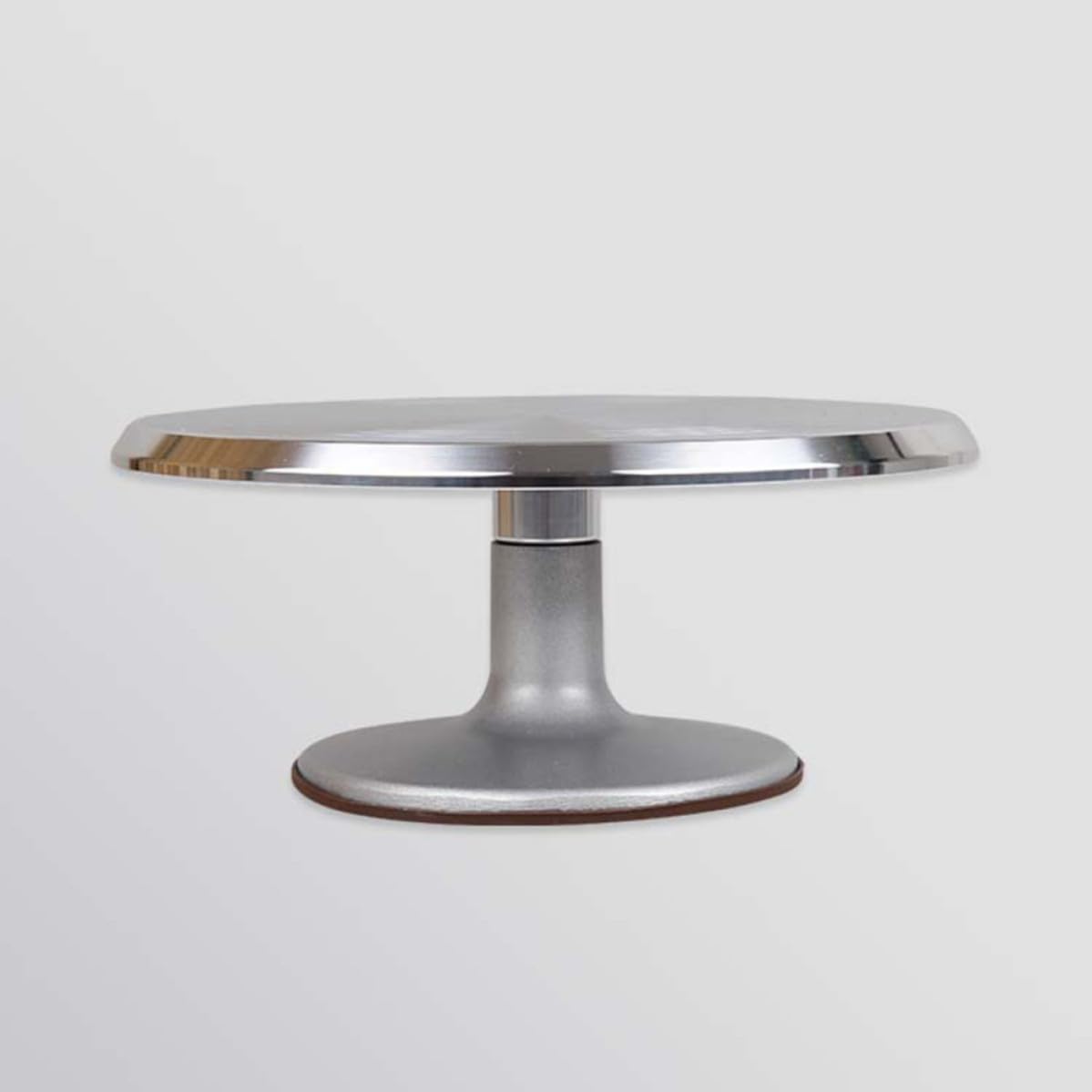 Alzatina per Dolci in Lega di Alluminio Argento da 12 Pollici Design Girevole a 360° e Base Antiscivolo per Decorazioni Stabili di Torte e Cupcake
