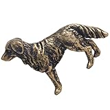 Statue de chien décorative pour bureau : cette statue de en cuivre est fabriquée avec des matériaux robustes et résistants, et ne s'abîmera pas facilement. sculpture de chien