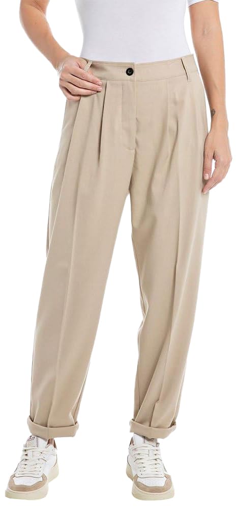 Replay Damen Stoffhose Baggy