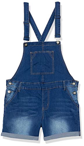 COVER GIRL Juniors Cute Denim Overall Shorts Slim fit Bib Strap Sexy, Classic Blue, Medium