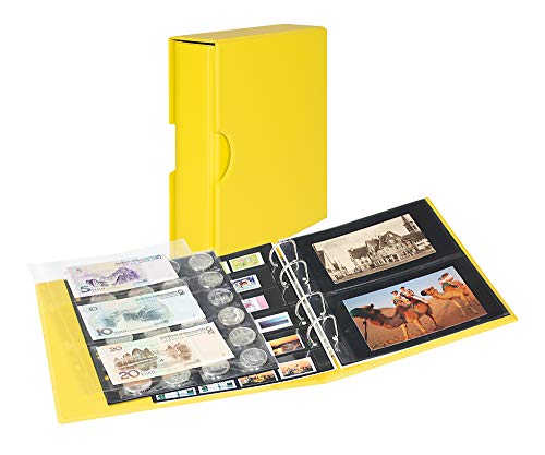 Album PUBLICA M LINDNER pour cartes postales et photos jaune avec boîtier