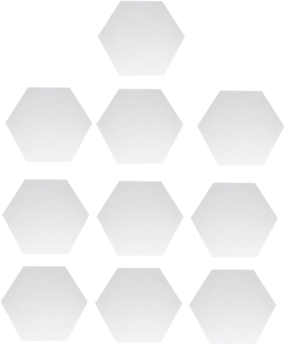 HOMSFOU 10PCS Colorful Self-Adhesive Hexagon Felt Display Board Multi-Functional Message Board for Home and Office Easy to Install Wall Decor