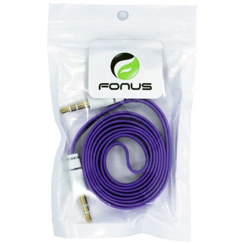 Cable Auxiliar Jack 3.5mm Plano Morado 0.91m miniatura 3