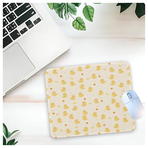 1 Pcs Cute Yellow Duck Non-Slip Rubber Mouse Pad for Home Office Desk Laptop Computer Gifts for Boss Adults Supervisor HR