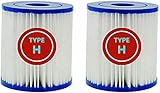 Cartucho de filtro tipo H: adecuado para bombas de filtro Intex 28601 y 28602. Contenido del envío: 2/4/6/8/12 cartuchos de filtro