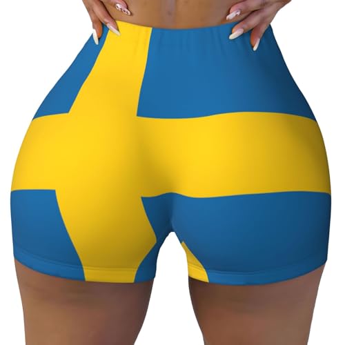 Pantalones cortos de entrenamiento elásticos en 4 direcciones para mujer, a prueba de sentadillas, antirozaduras, cintura alta, para yoga, uso casual, Negro -, M