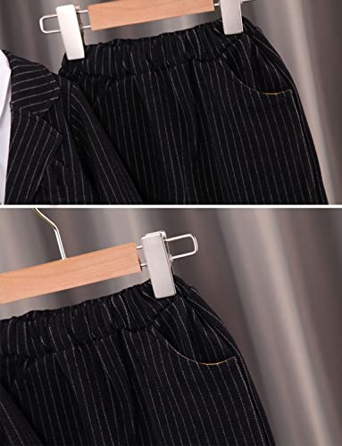 Costume à rayures garçon boutons ensemble infroissable bal - 3
