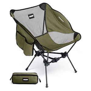Mojest Portable Camping Chair â Compact Lightweight Folding Chair for Adults, Supports 330 lbs â Ideal for Backpacking Hiking, Fishing, Beach, Picnic & Lawn (Dark Green)