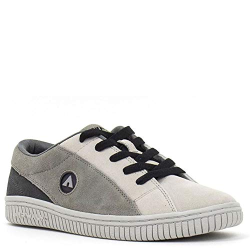 Airwalk Mens The One Suede TRI Gray Athletic Skate Shoes 11