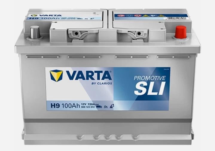 VARTA ProMotive SLI (H9) 12V 100Ah 720A - Batteria al piombo-acido robusta per veicoli commerciali antivibrazione - Batteria avviamento con potenza affidabile - per esigenze energetiche elevate