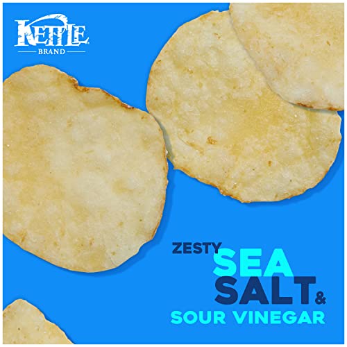 Image of Kettle Brand Potato Chips, Salt & Vinegar Kettle Chips, Snack Bag, 2 Oz