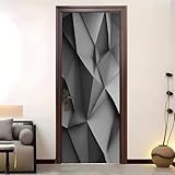 Carta Parati Porta Rimovibile 80x210 cm Minimalismo Moderno Della Geometria Solida Adesivi Per Porte Interne Grigio Poster Carta Da Parati Soggiorno Camerette Bagno Autoadesivo Murale Decorazione