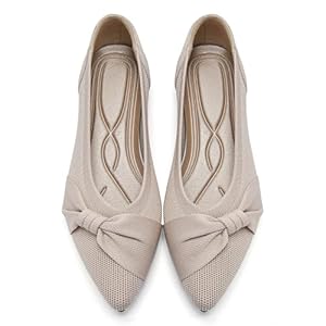 Pointed Toe Flats for Women Ballet Flats Comfortable Dressy Knit Lightweight Casual for Work Office Womens Flats