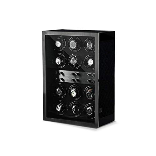 Preisvergleich Produktbild HYCy Premium Automatischer Uhrenbeweger Uhrenbox, Uhrenvitrine Und LED Beleuchtung, Fluuml;sterleise Motor Uhrenbox (grouml;szlig;e : 12 Watch)
