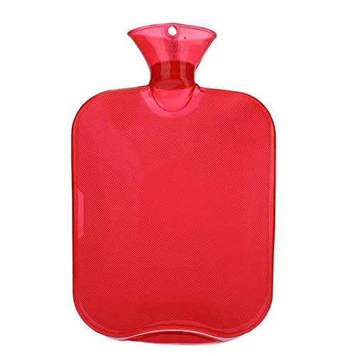 SKUZA Wärmflasche, Winter Craetive Transparente Wärmflasche High Density PVC Explosionsgeschützte Wärmflasche Bag Up Massage Health Care Warming Bag (Color : Red) (Color : Green)