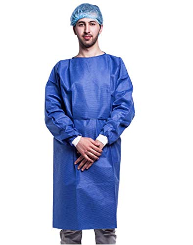 image for Zuuics 10Pcs Disposable Isolation Gown, Disposable Protective Gown Med