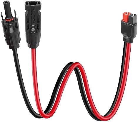 YACSEJAO 10AWG Solar Panel Kits Charge Cable 2FT Solar Extension Cable for Solar Panel RV Marine Boat Portable Solar Generator Power Station
