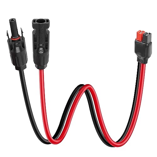 YACSEJAO 10AWG Solar Panel Cable, Solar Connector Extension Cable for Solar Panel RV Marine Boat Portable Solar Generator Power Station, 65 CM