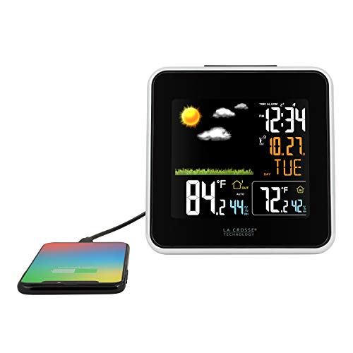 La Crosse Technology 308-146 Atomic Wireless Color Forecast Station with Dew Point, Heat Index, USB Charging Port