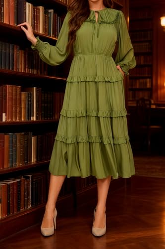 Image of Women's Short Sleeve Summer Boho Pleated Rayon Mid Dresses with Pockets for Wedding Guest