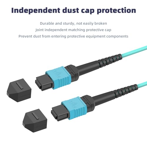 Cable MPO multimodo OM4 de 12 núcleos para transceptores QSFP+ de 1m 5