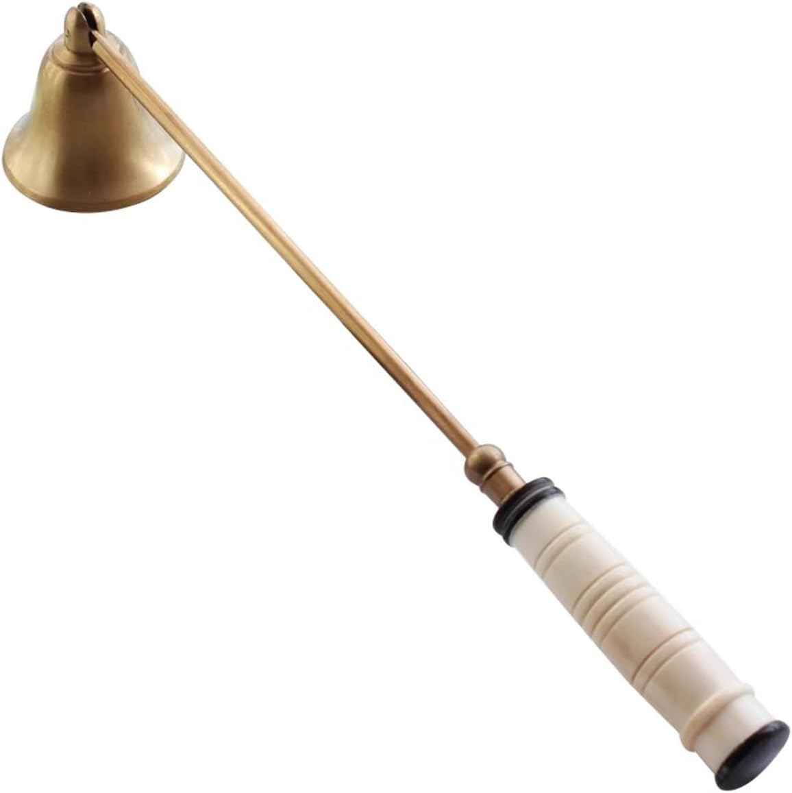 Candle Snuffer - Handcrafted Decorative Rustic Brass Candle Extinguisher Candlesnuffer with Long Handle - Unique Farmhouse Decor Candle Accessories Gift