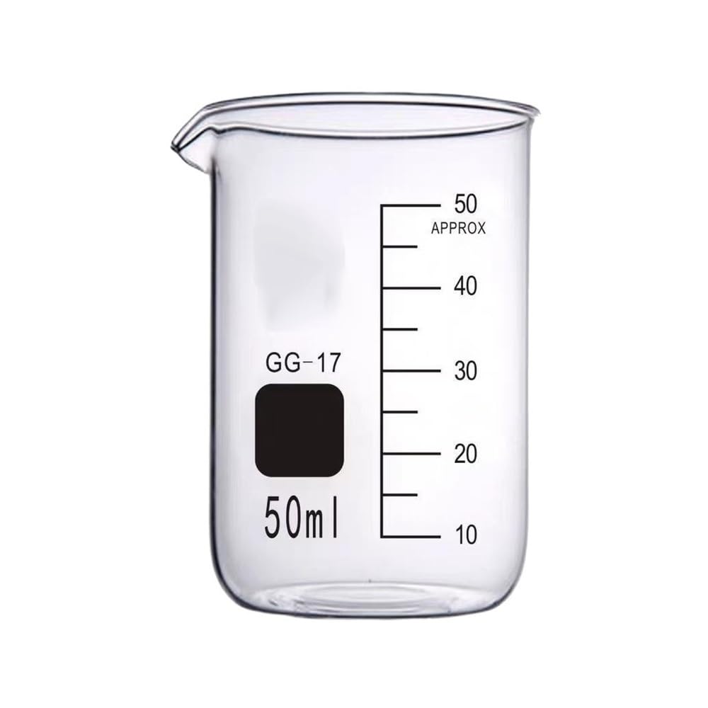 Becher trasparente da 50-3000 ml, becher in vetro borosilicato con beccuccio, basso spesso for laboratorio chimico(1000)