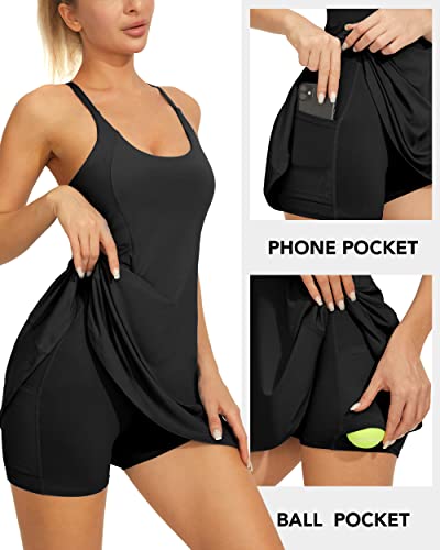 image for PERSIT Women Tennis Dress Athletic Wrokout Dress for Women Exercise Dr